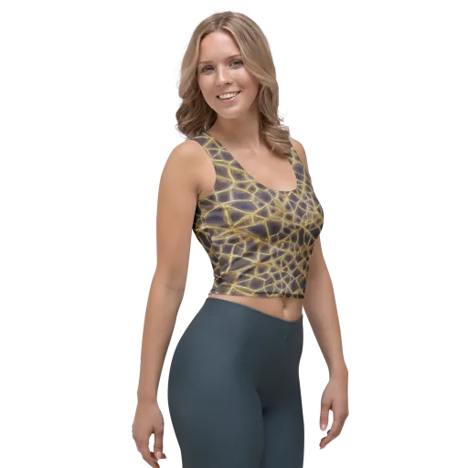Gilded Labyrinth on a Crop Top