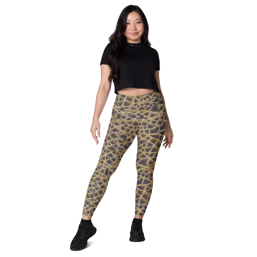 Gilded Labyrinth on Leggings with Pockets — Front