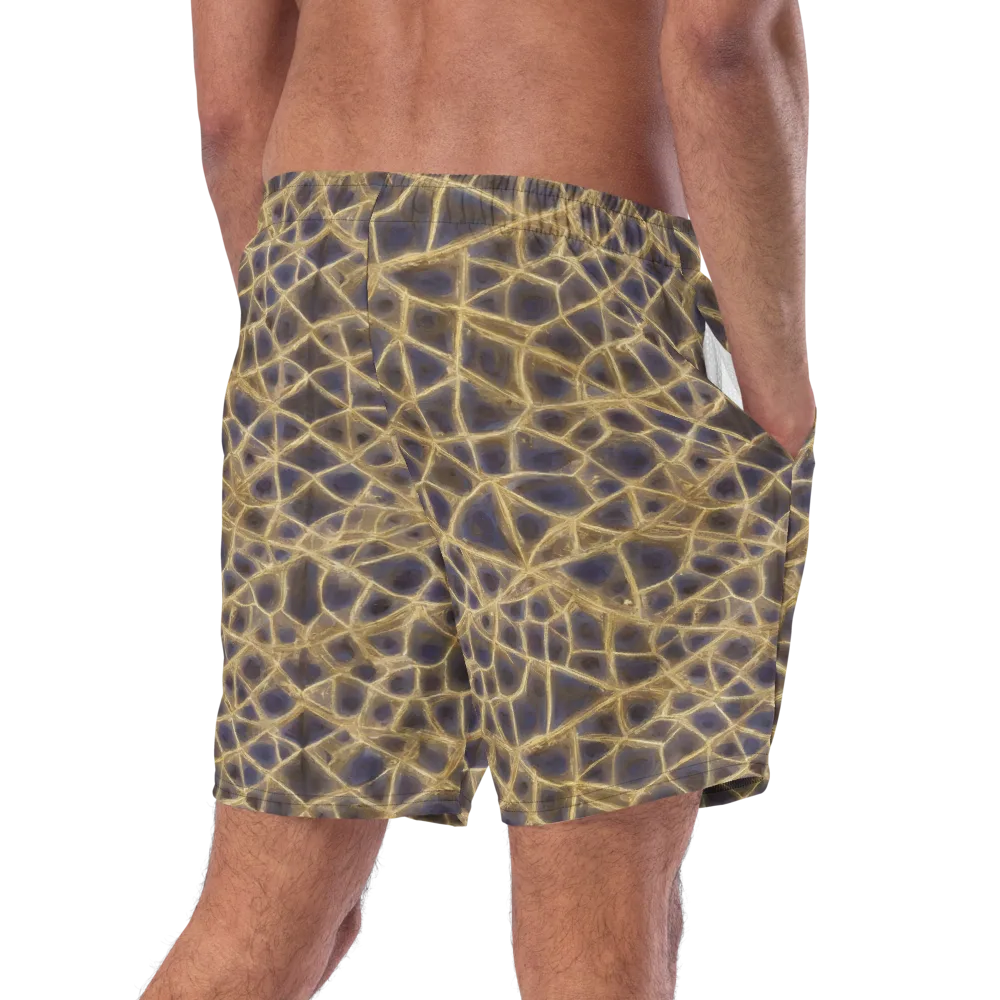 Gilded Labyrinth on Swim Trunks — Right Back