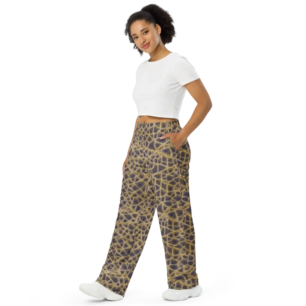 Gilded Labyrinth on Wide-Leg Pants — Left Front
