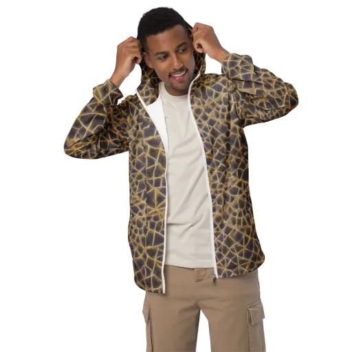 Gilded Labyrinth on a Men's Windbreaker
