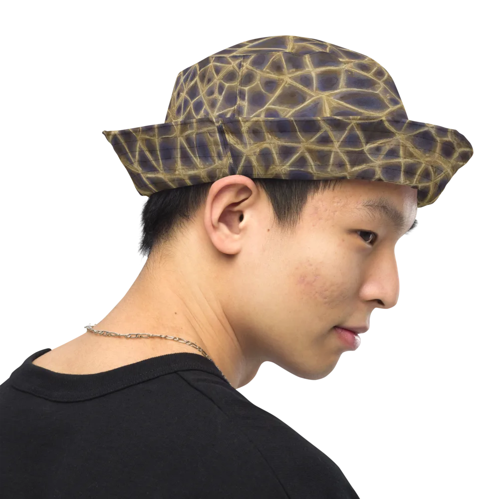 Gilded Labyrinth on Reversible Bucket Hat — Right Outside