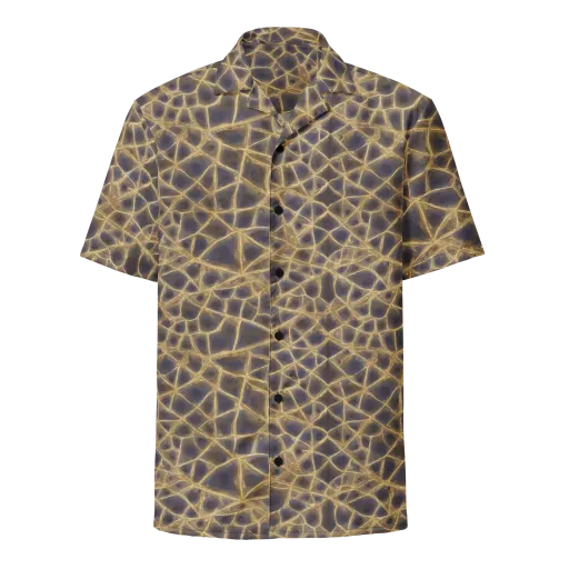 Gilded Labyrinth on a Button Shirt