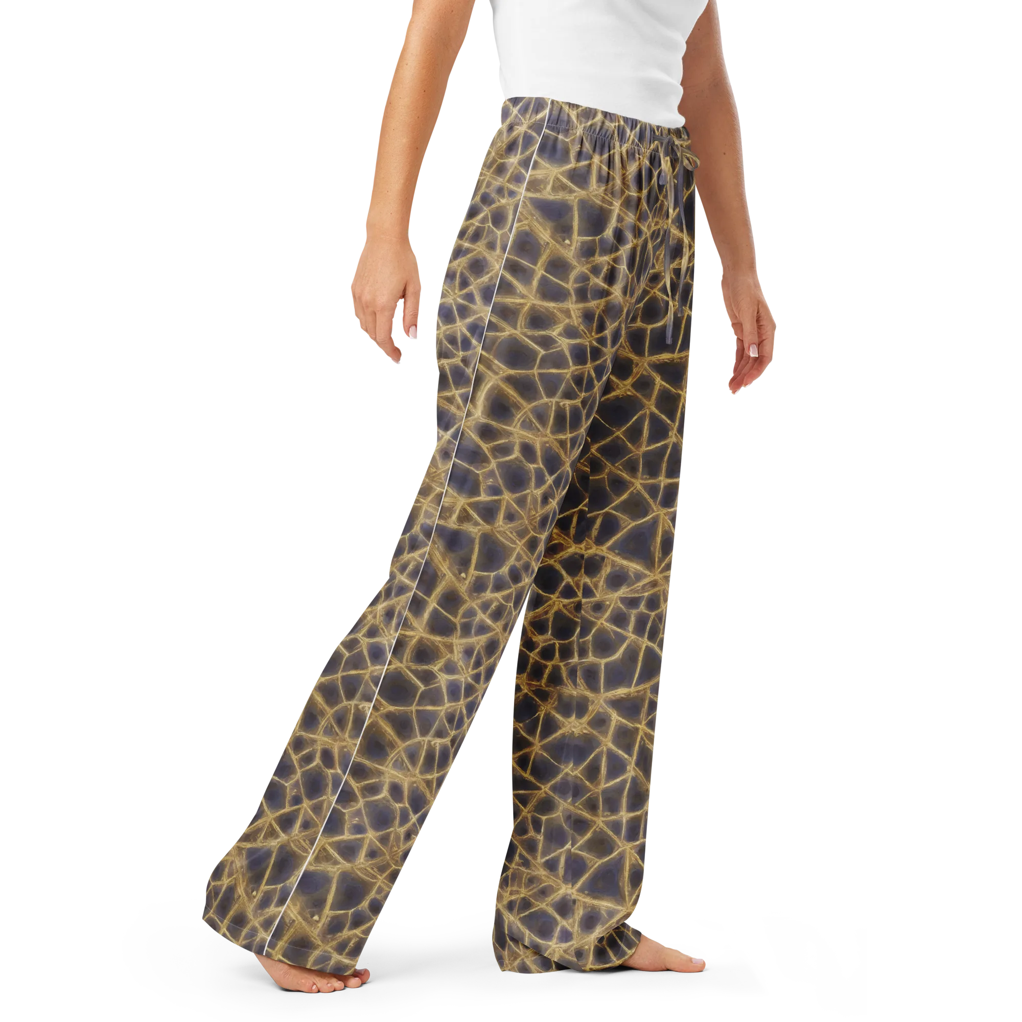 Gilded Labyrinth on Women's Pajama Pants — Right Front