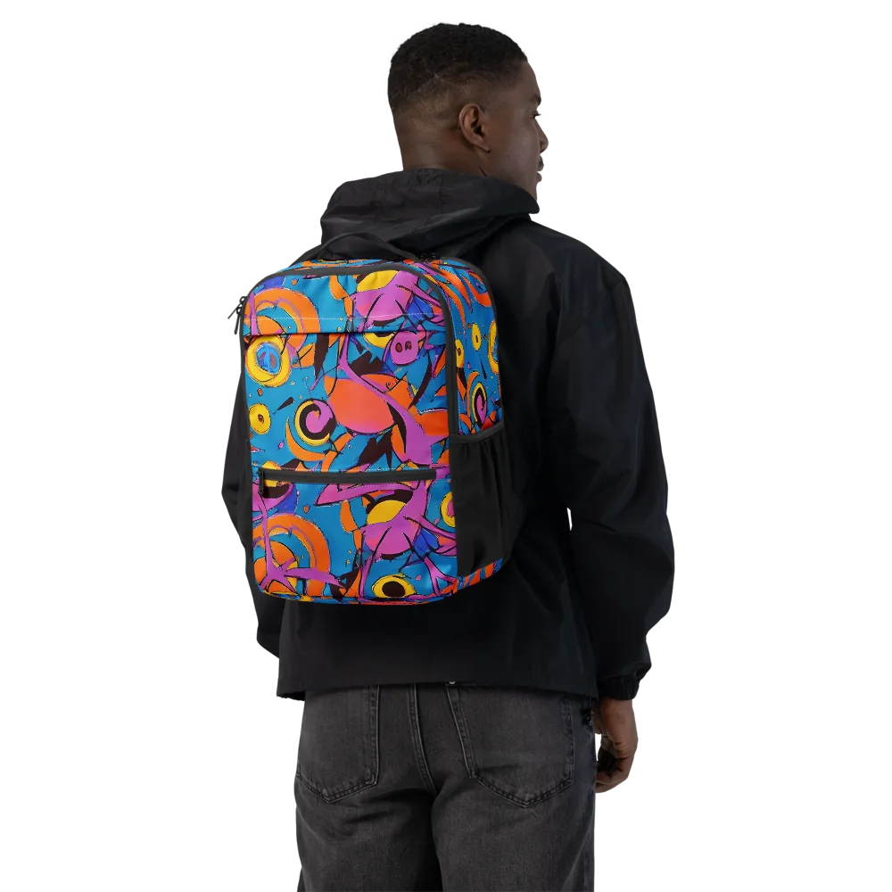 Hypercolor Maze on Utility Backpack — Back