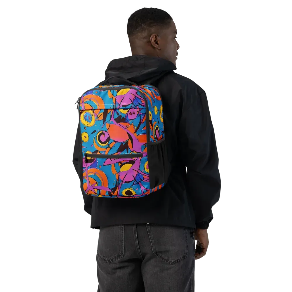 Hypercolor Maze on Utility Backpack — Back