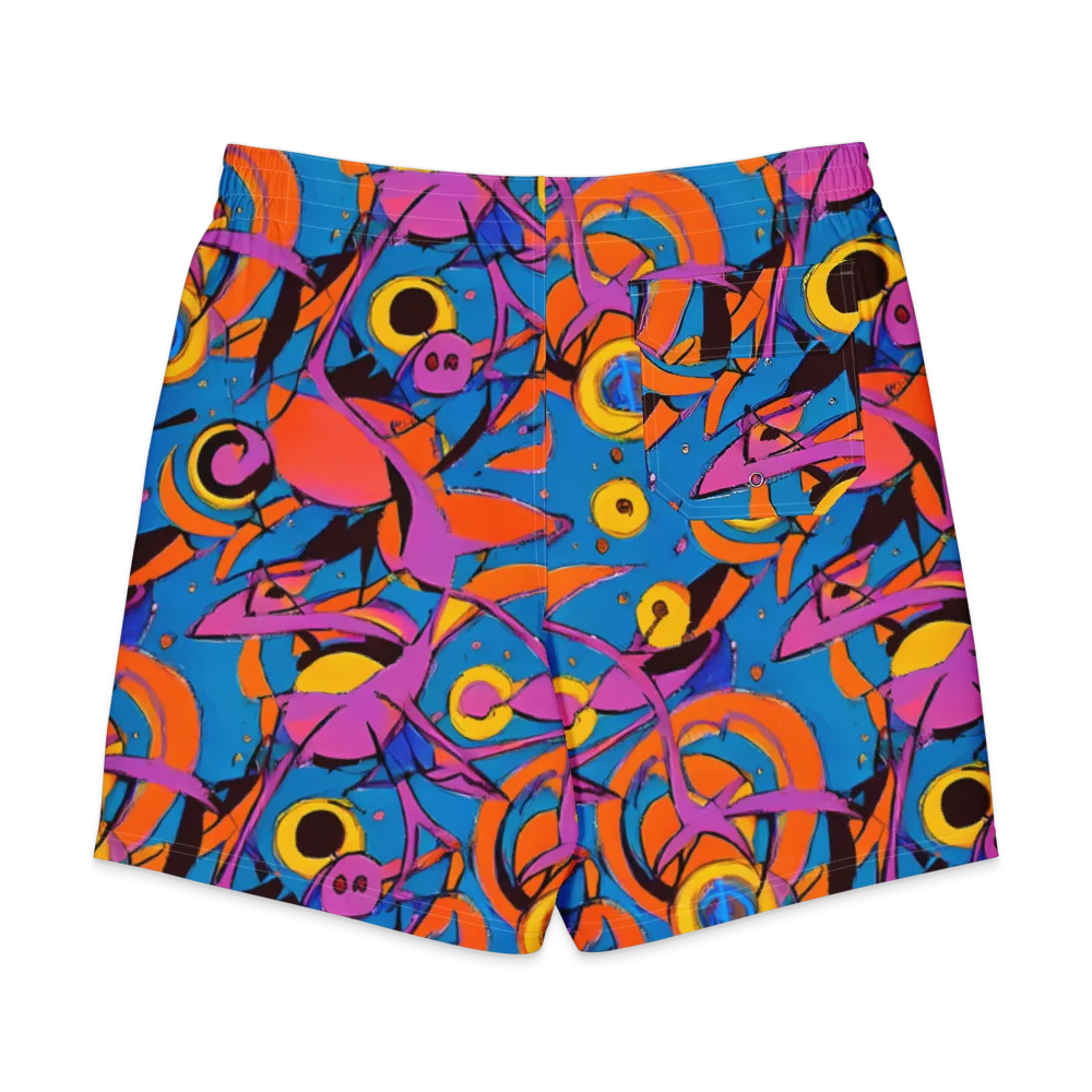 Hypercolor Maze on Men's Board Shorts — Back