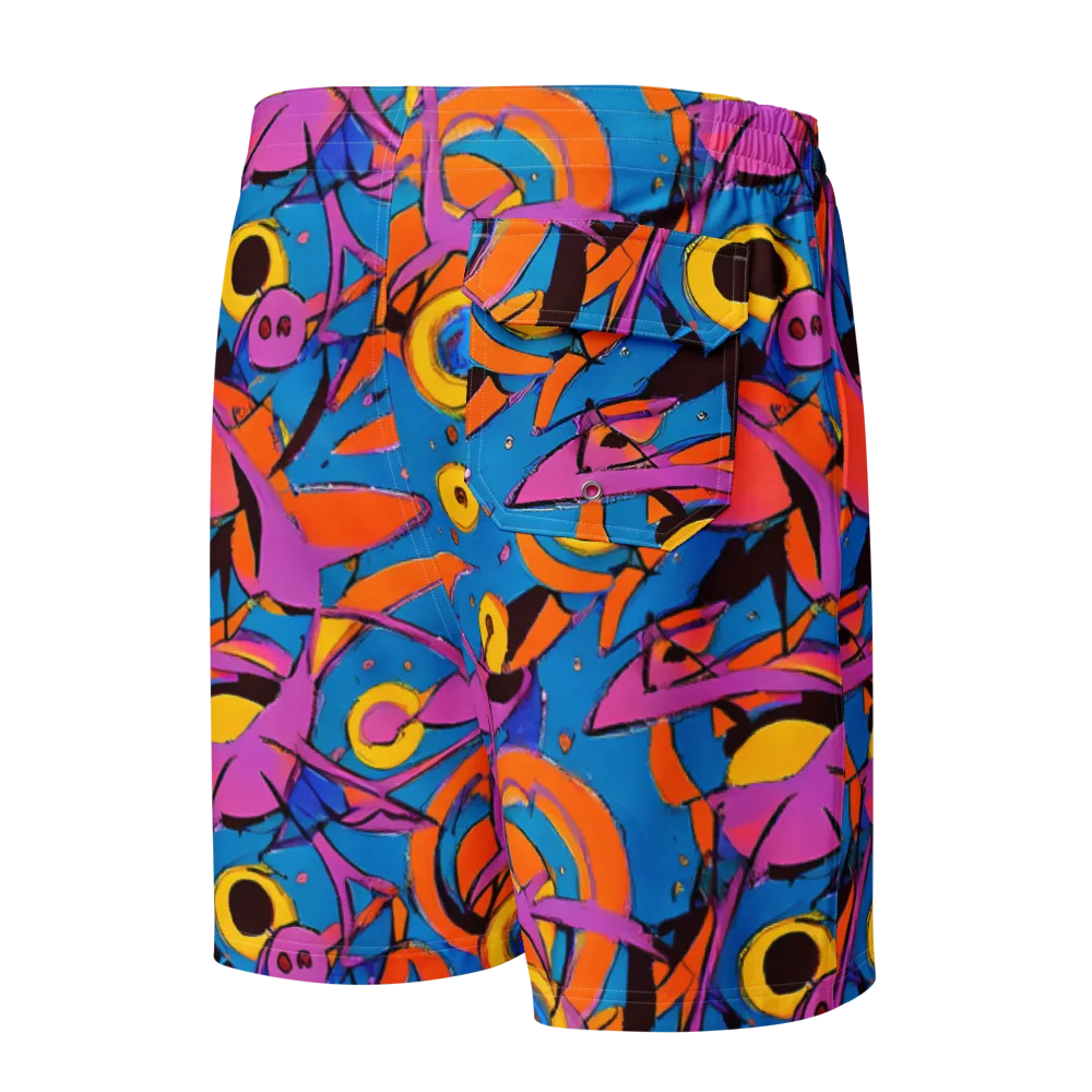 Hypercolor Maze on Men's Board Shorts — Back