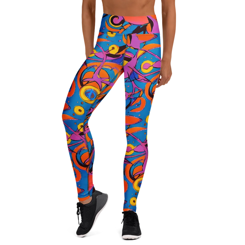 Hypercolor Maze on Yoga Leggings — Front
