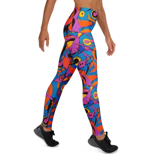 Hypercolor Maze on a Yoga Leggings
