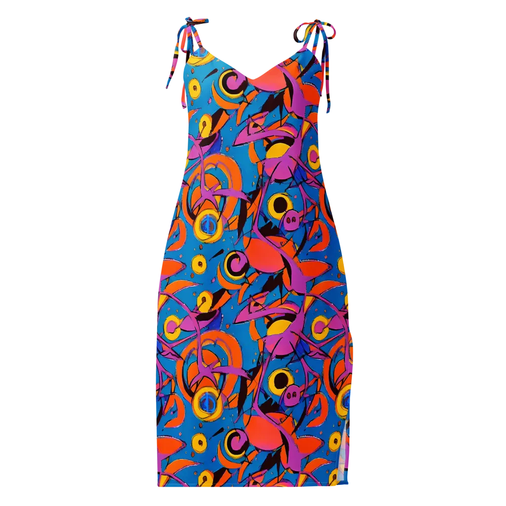 Hypercolor Maze on Slip Dress — Front