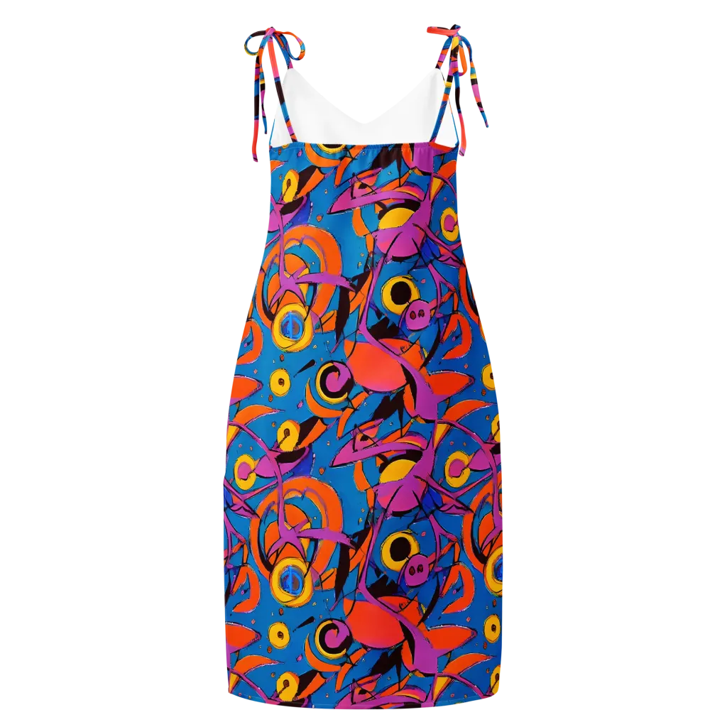 Hypercolor Maze on Slip Dress — Back