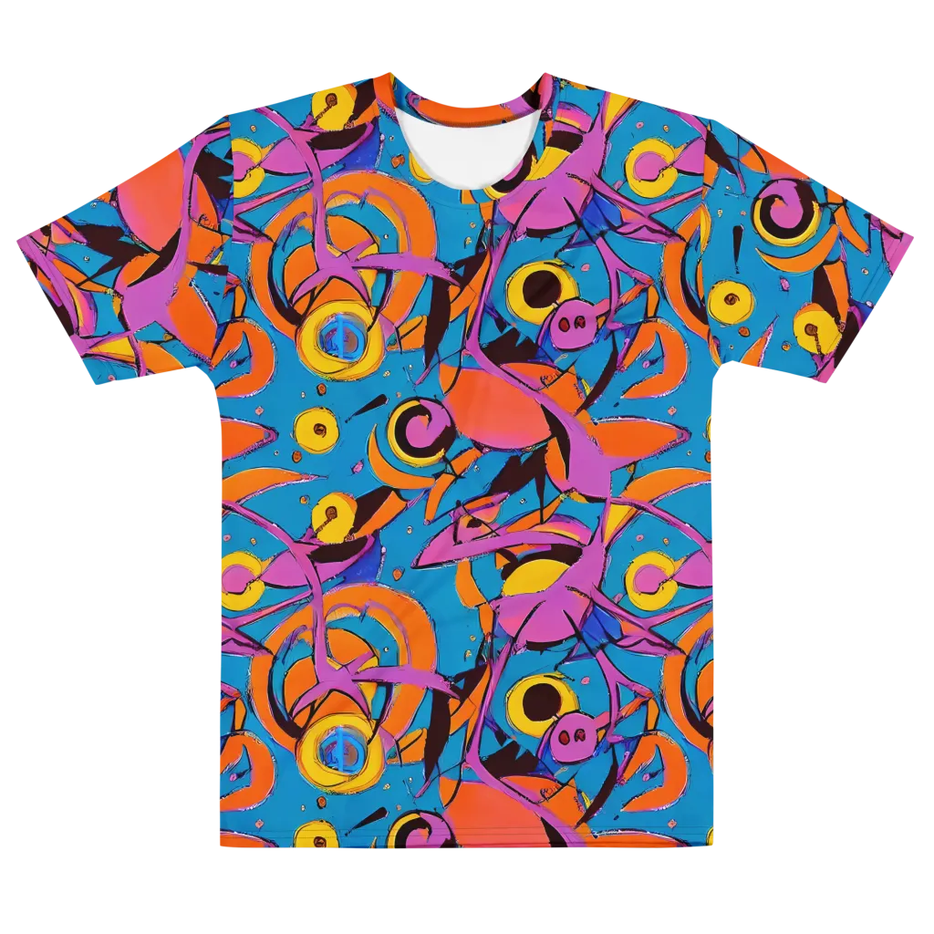 Hypercolor Maze on Men's Cotton Crew Neck T-Shirt — Front