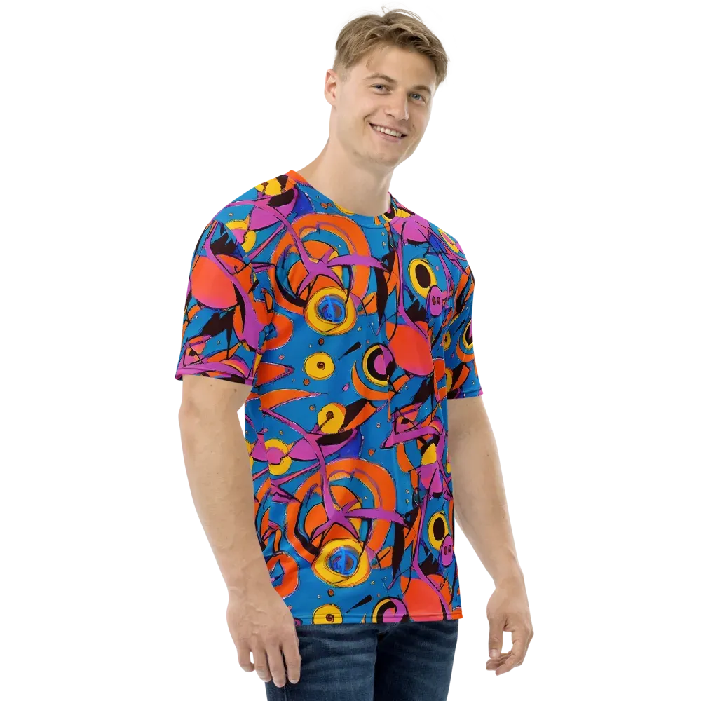 Hypercolor Maze on Men's Crew Neck T-Shirt — Right