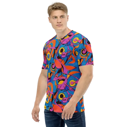 Hypercolor Maze on a Men's Crew Neck T-Shirt