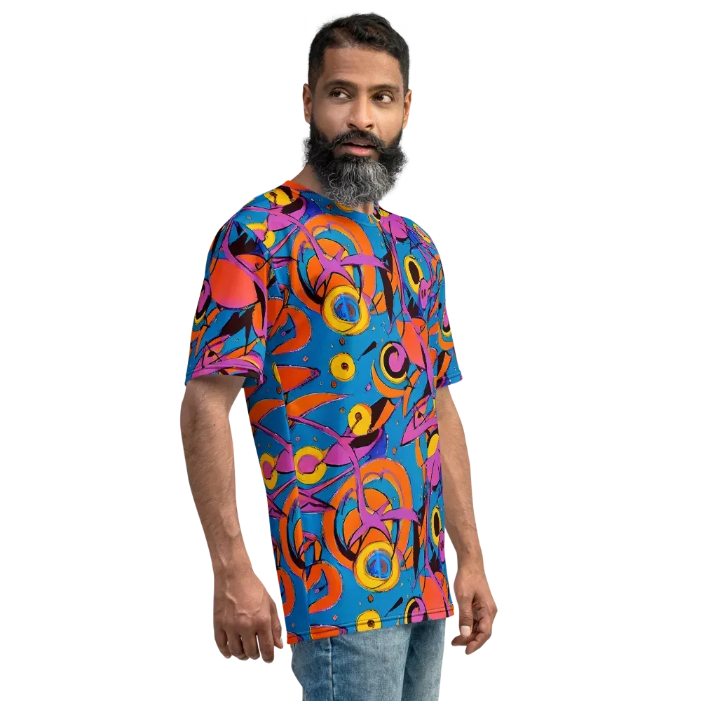 Hypercolor Maze on Men's Crew Neck T-Shirt — Right