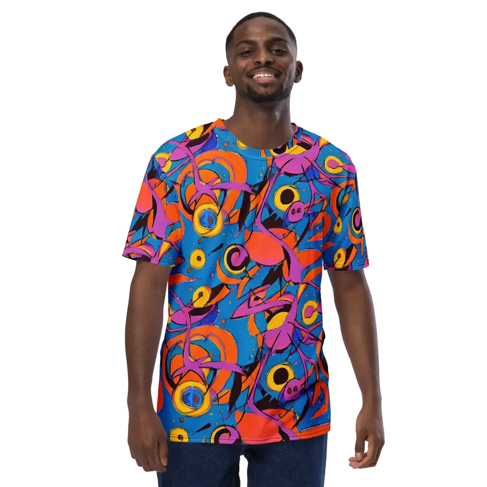 Hypercolor Maze on Men's Crew Neck T-Shirt — Front