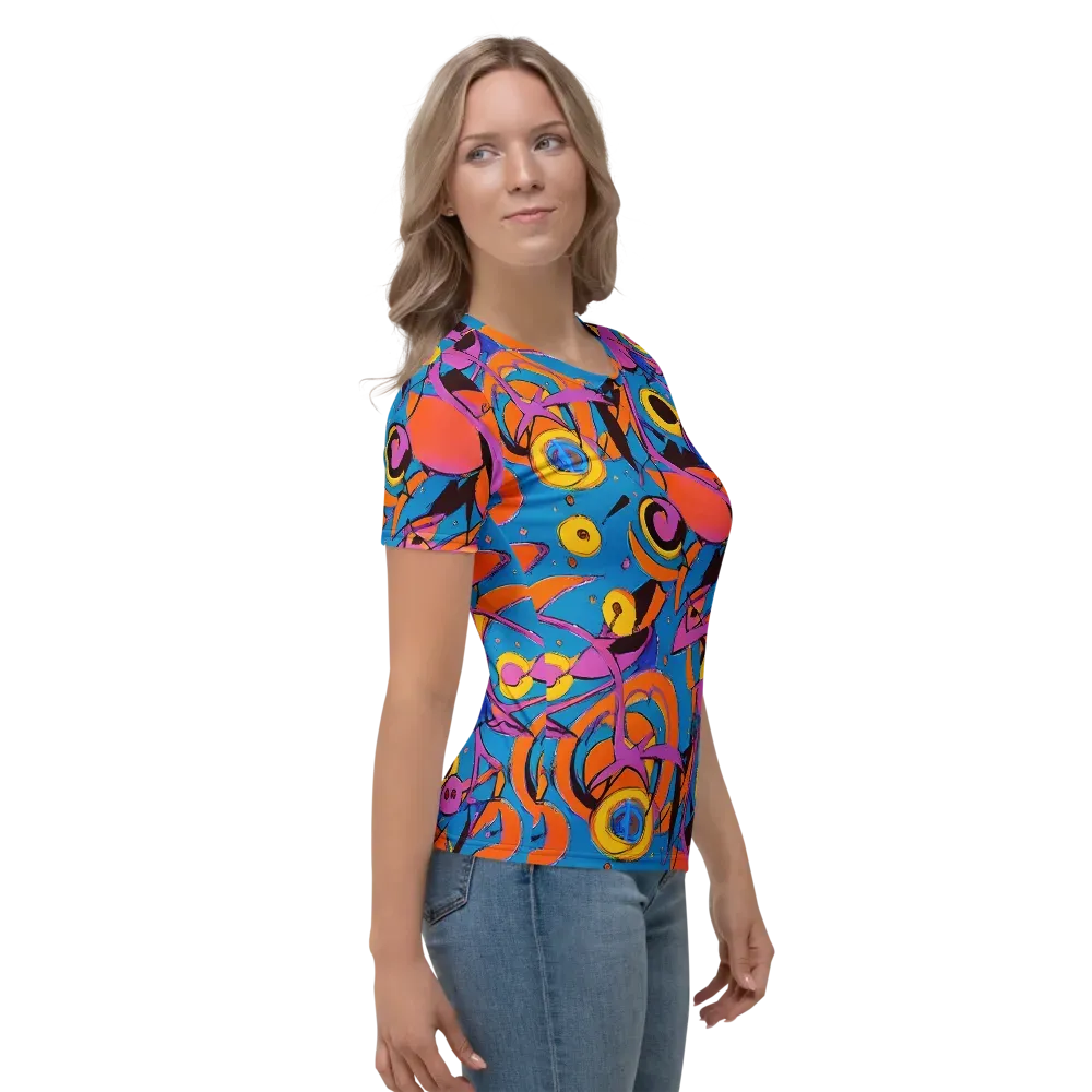 Hypercolor Maze on Women's Crew Neck T-Shirt — Right