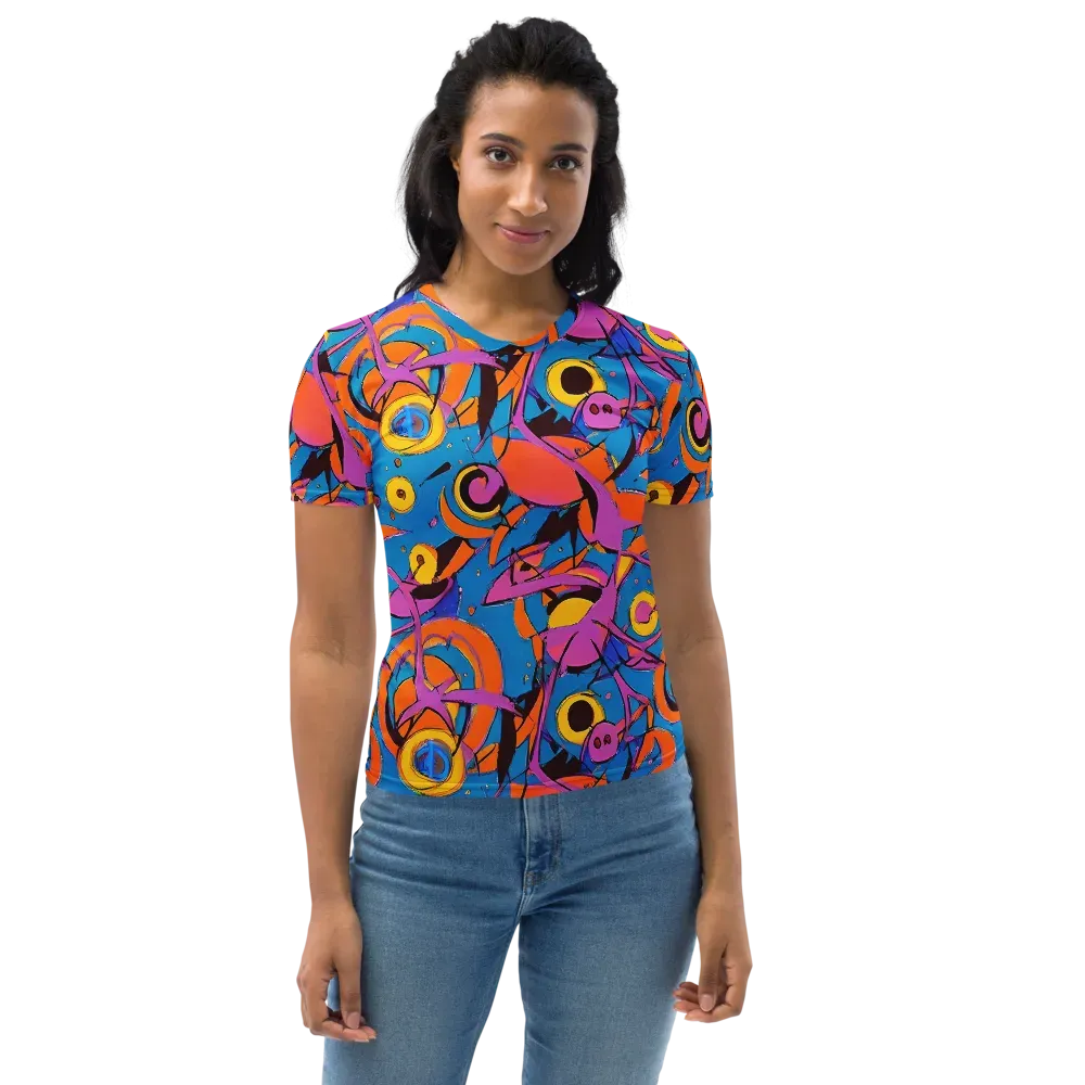 Hypercolor Maze on Women's Crew Neck T-Shirt — Front
