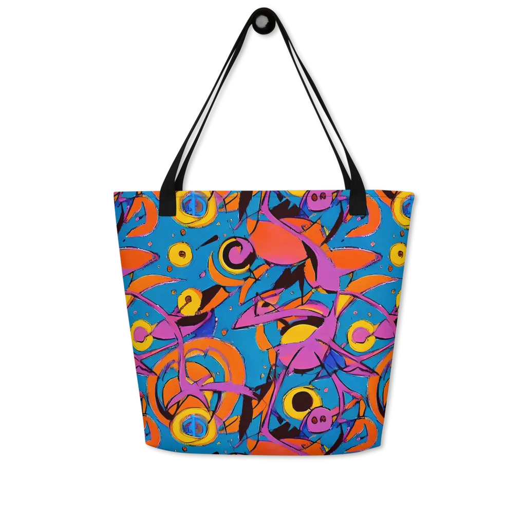 Hypercolor Maze on Large Tote Bag W/ Pocket — Front
