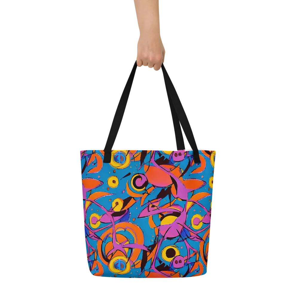 Hypercolor Maze on Large Tote Bag W/ Pocket — Front