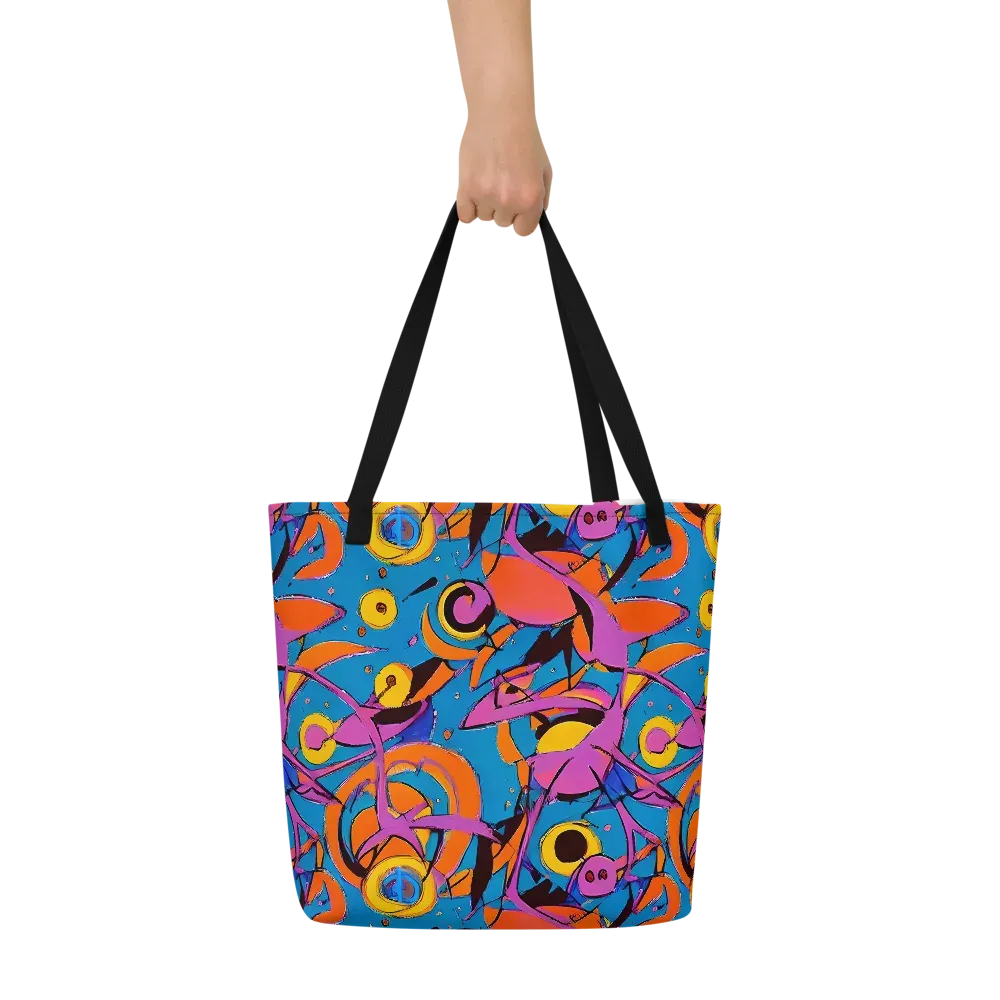 Hypercolor Maze on Large Tote Bag W/ Pocket — Front