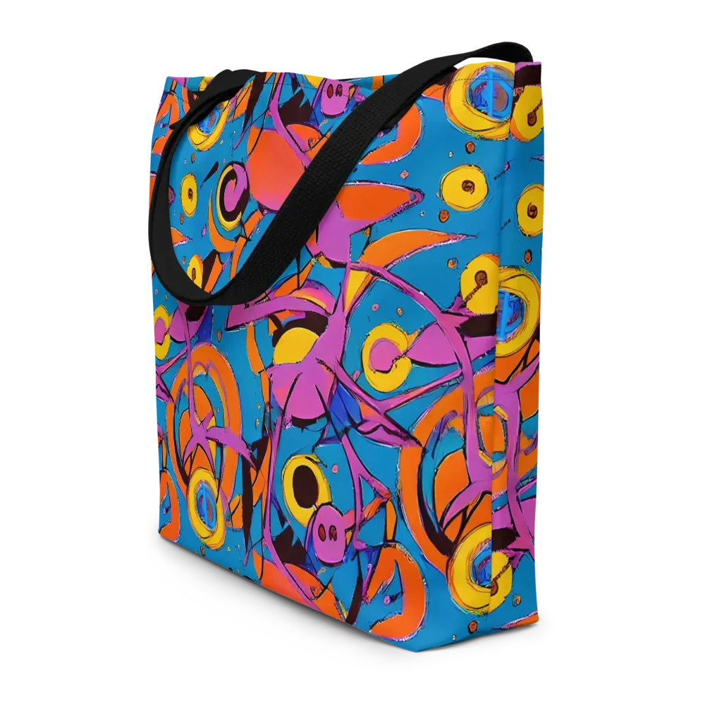 Hypercolor Maze on Large Tote Bag W/ Pocket — Front
