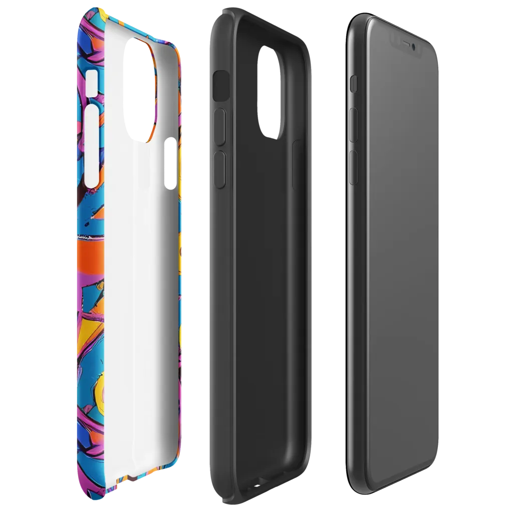 Hypercolor Maze on Tough Case for iPhone® — Right