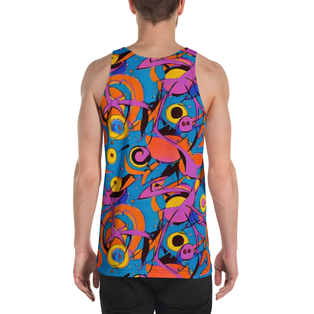 Hypercolor Maze on Men's Tank Top — Back
