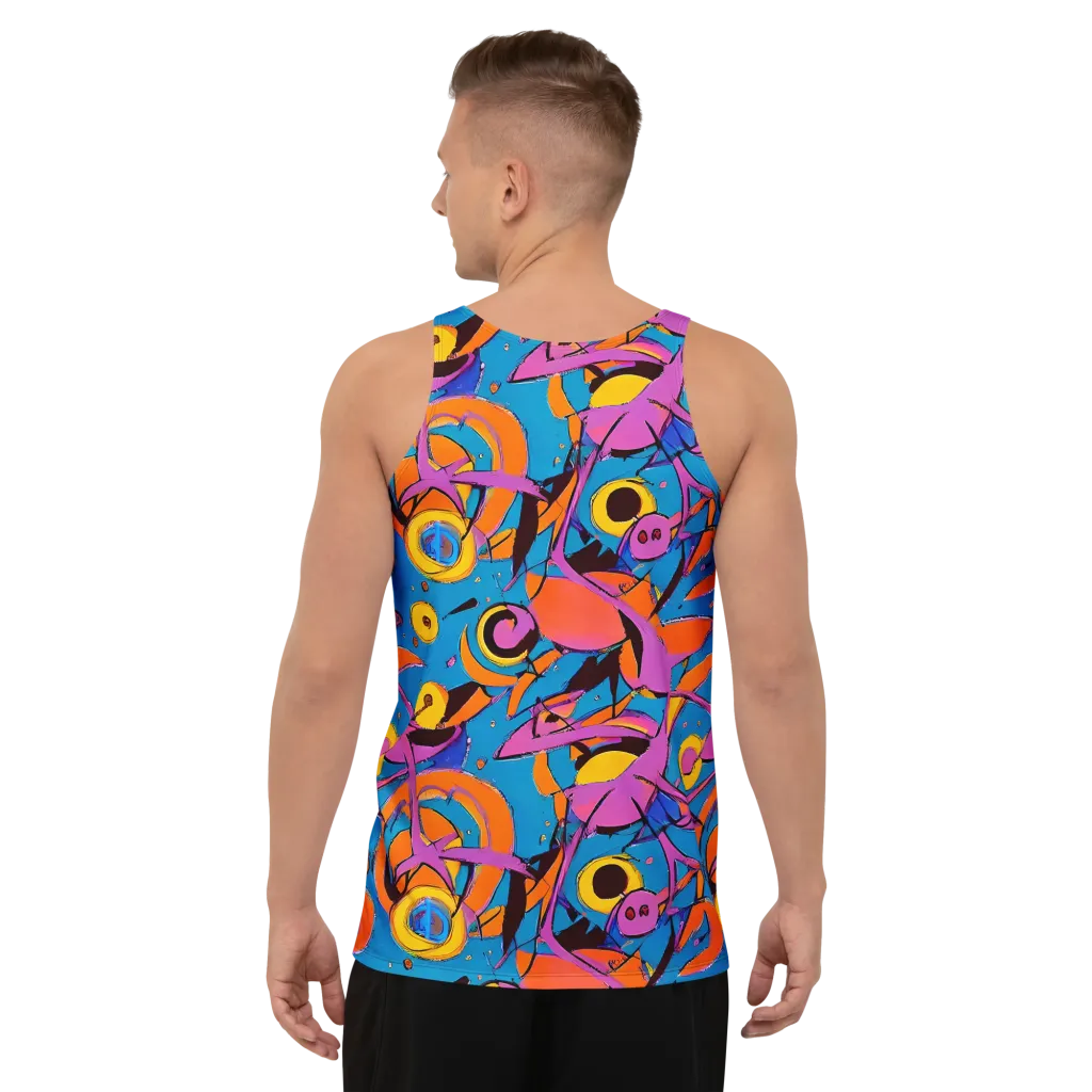 Hypercolor Maze on Men's Tank Top — Back