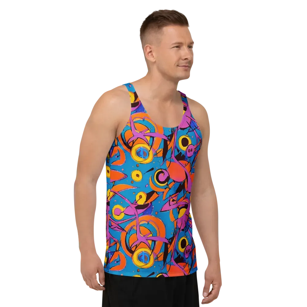 Hypercolor Maze on Men's Tank Top — Right Front