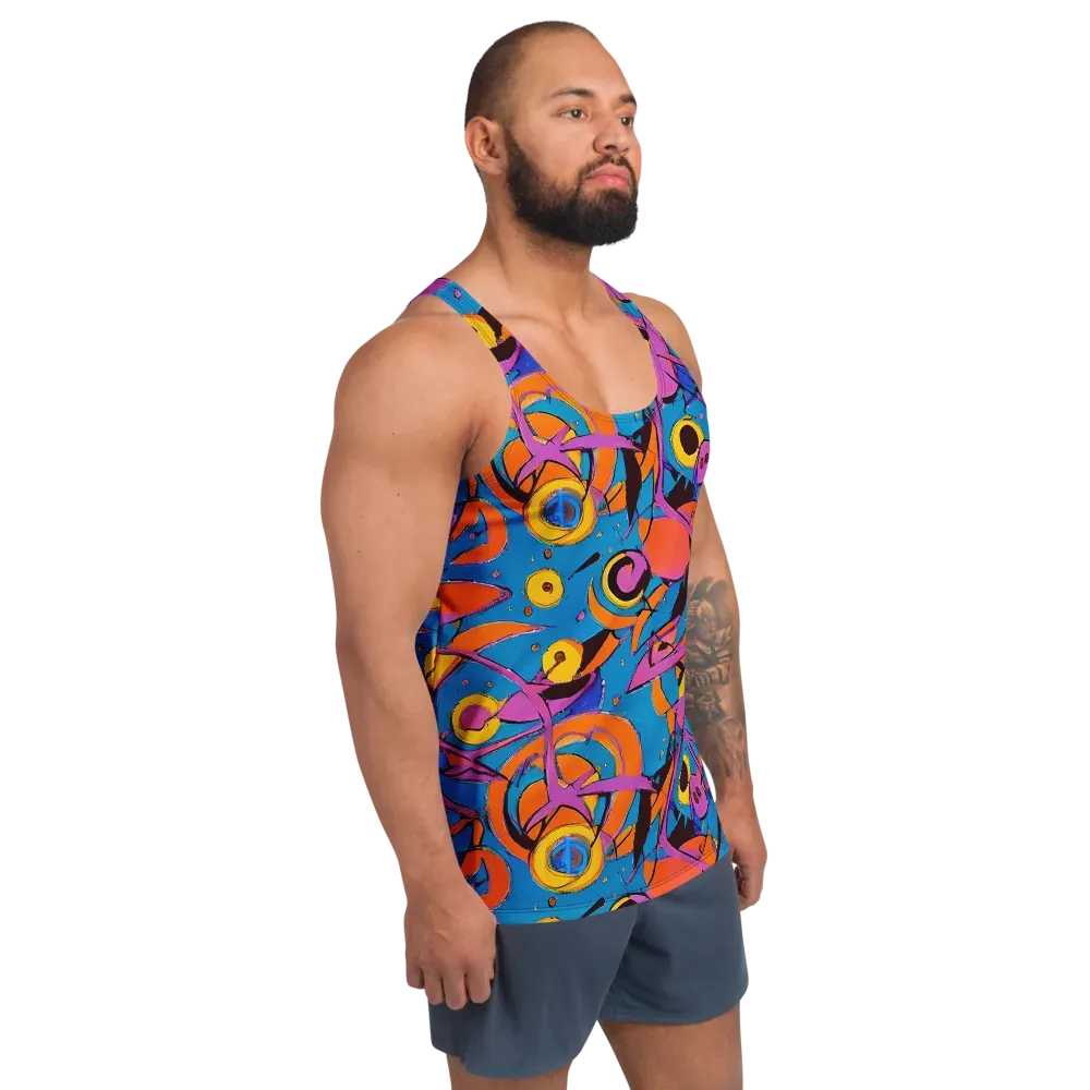 Hypercolor Maze on Men's Tank Top — Right Front