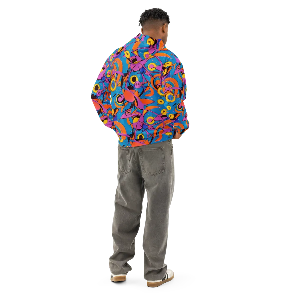 Hypercolor Maze on Cotton Hoodie — Back