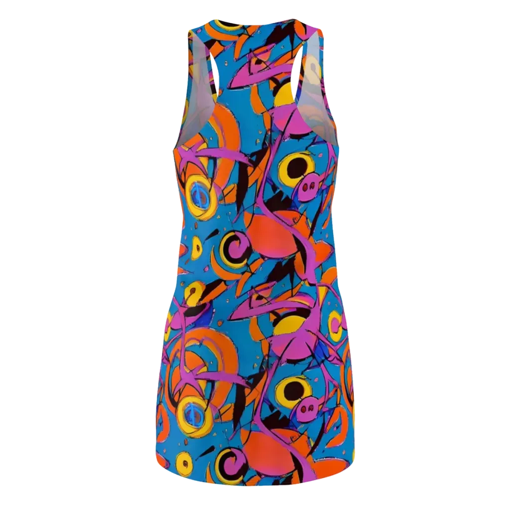 Hypercolor Maze on Racerback Dress — Back