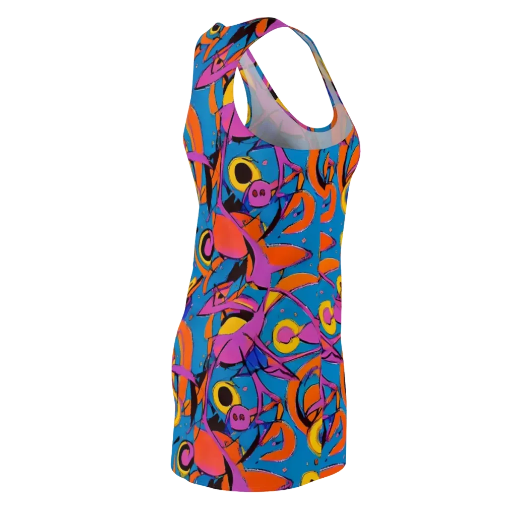 Hypercolor Maze on Racerback Dress — Back Side
