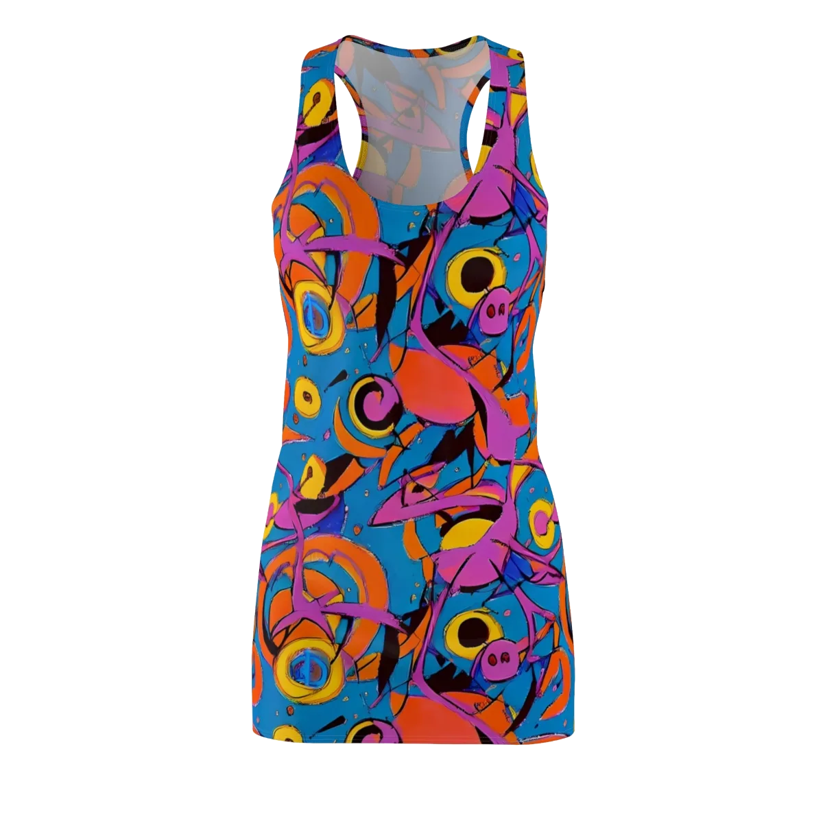 Hypercolor Maze on Racerback Dress — Front