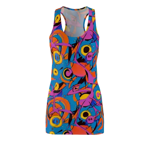 Hypercolor Maze on a Racerback Dress