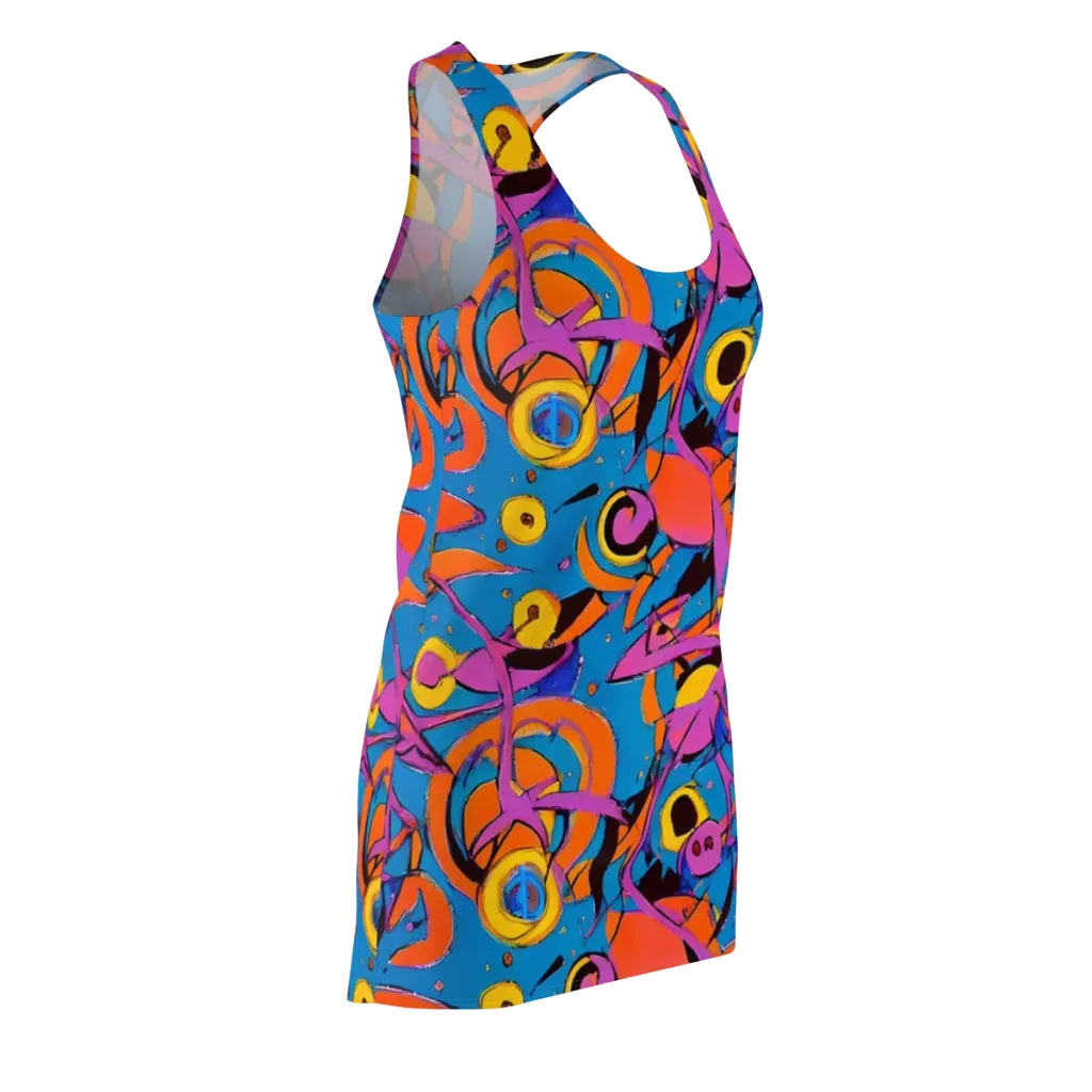 Hypercolor Maze on Racerback Dress — Front Side