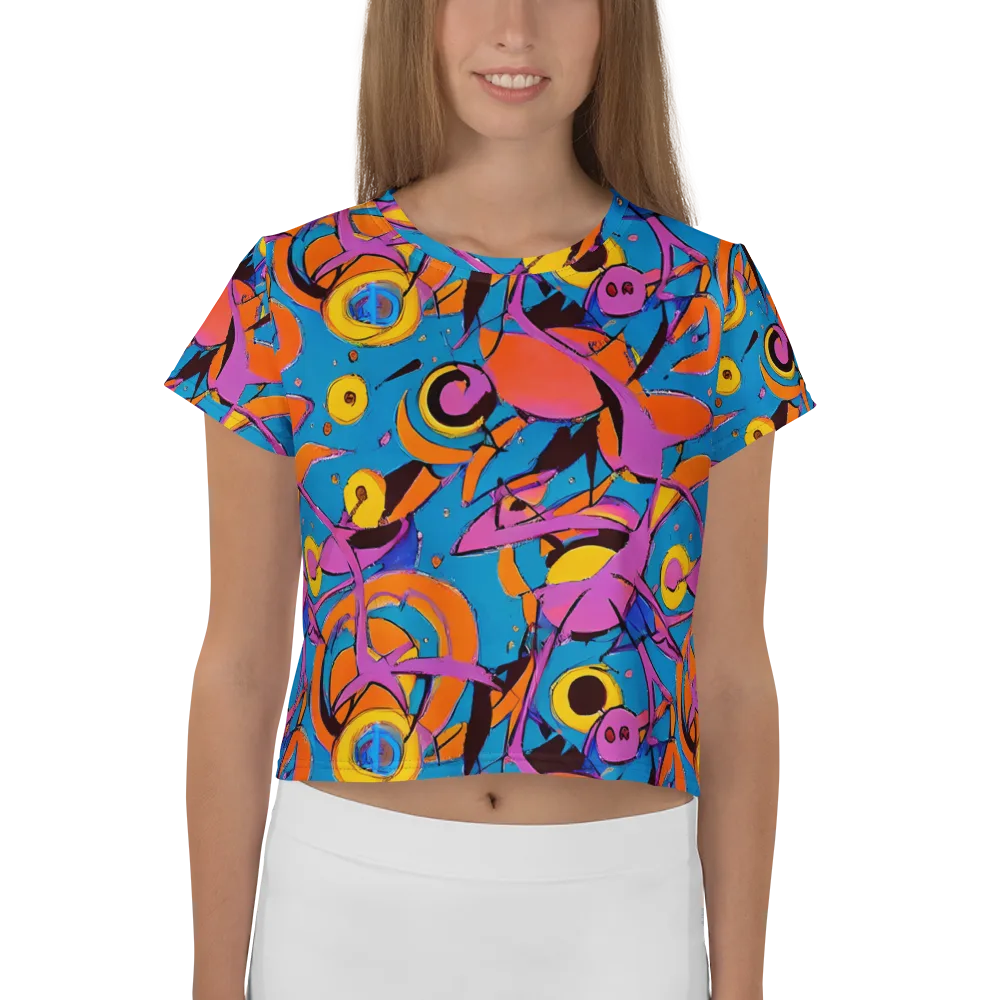 Hypercolor Maze on Crop Tee — Front
