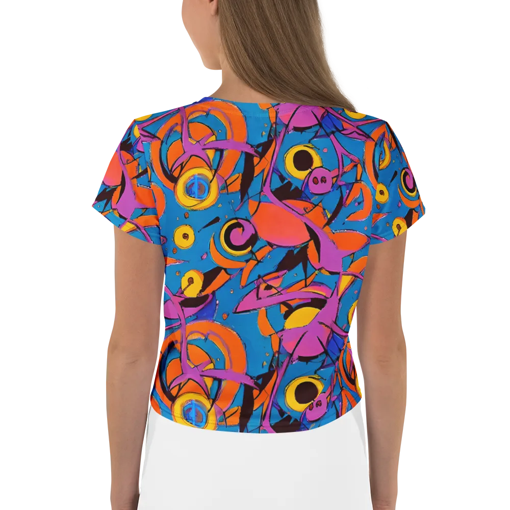 Hypercolor Maze on Crop Tee — Back