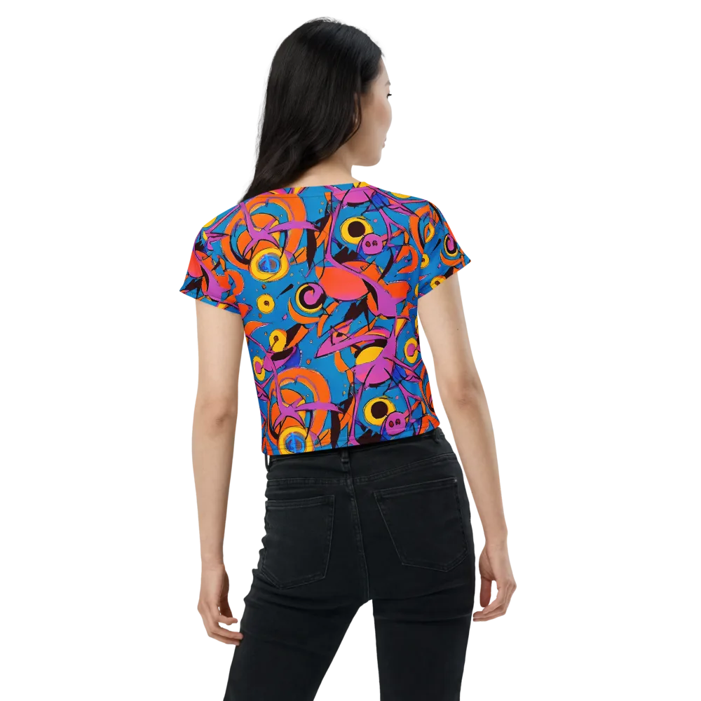 Hypercolor Maze on Crop Tee — Back