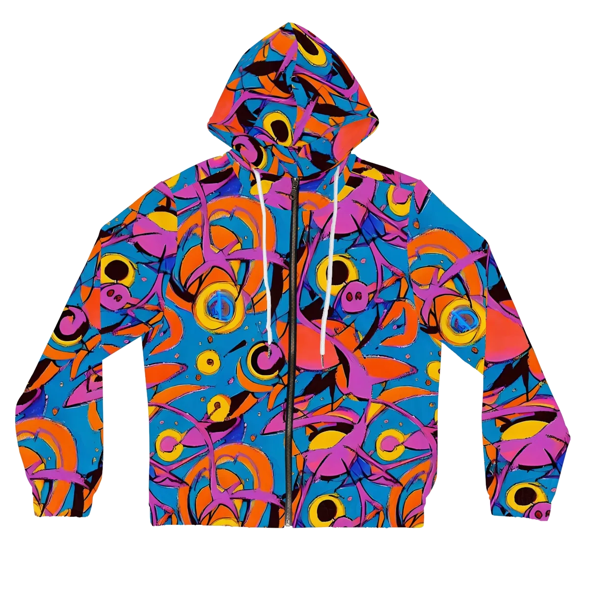 Hypercolor Maze on Women's Full-Zip Hoodie — Front