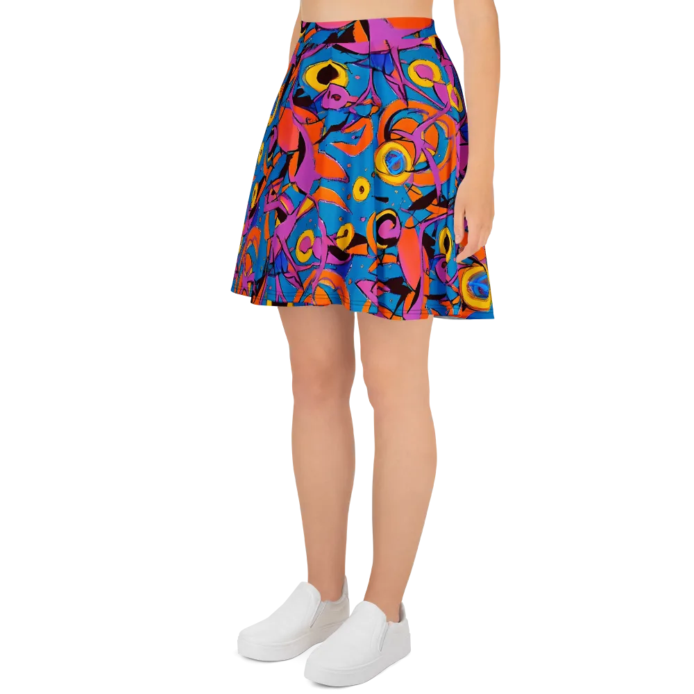 Hypercolor Maze on Skater Skirt — Left