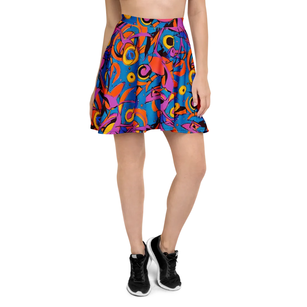 Hypercolor Maze on Skater Skirt — Front