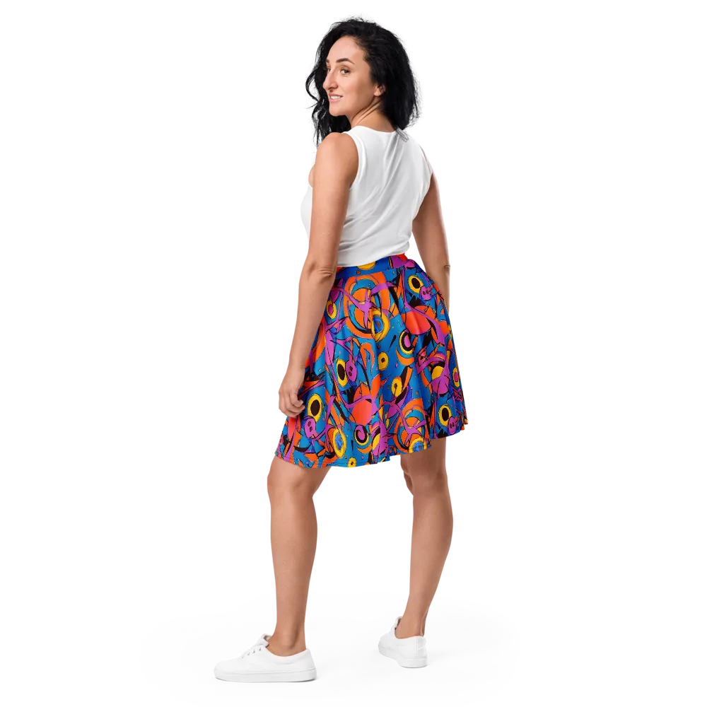 Hypercolor Maze on Skater Skirt — Back