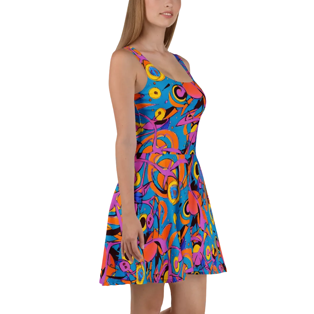Hypercolor Maze on Skater Dress — Right