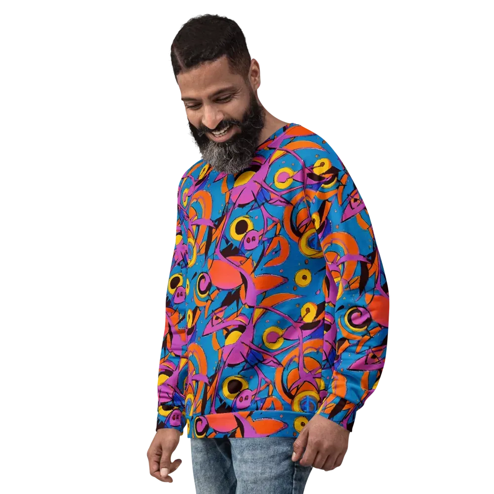 Hypercolor Maze on Sweatshirt — Left Front