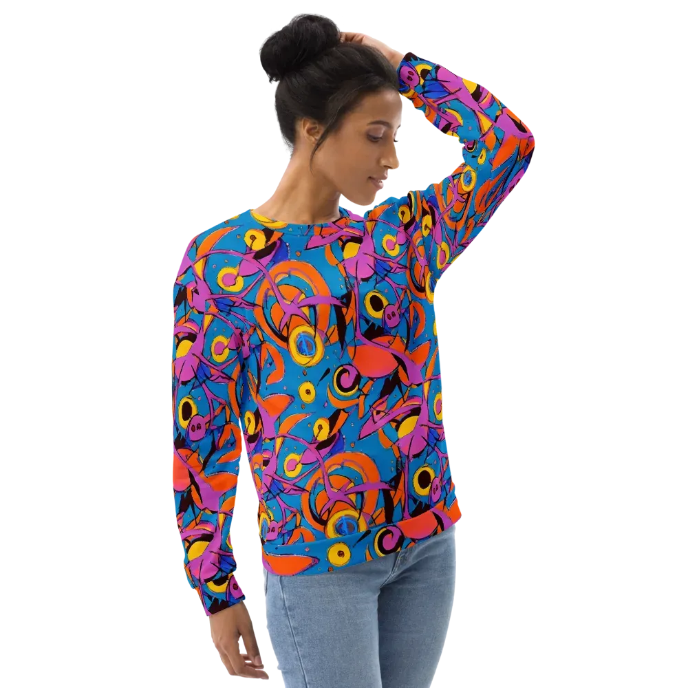 Hypercolor Maze on Sweatshirt — Right Front