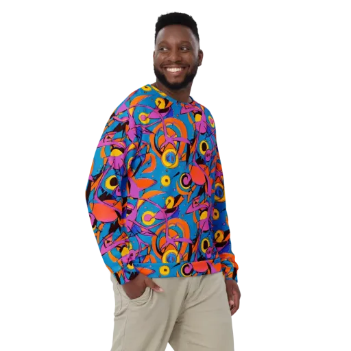 Hypercolor Maze on a Sweatshirt