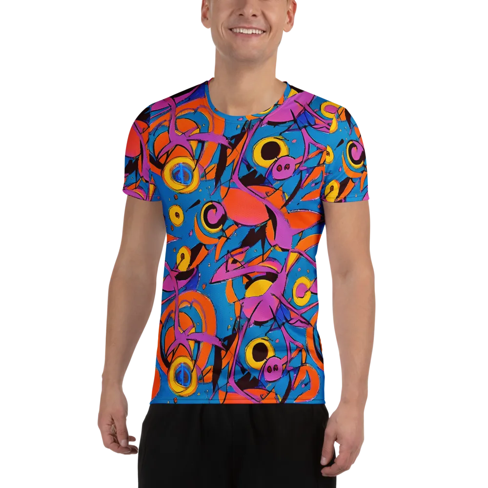 Hypercolor Maze on Men's Athletic T-Shirt — Front